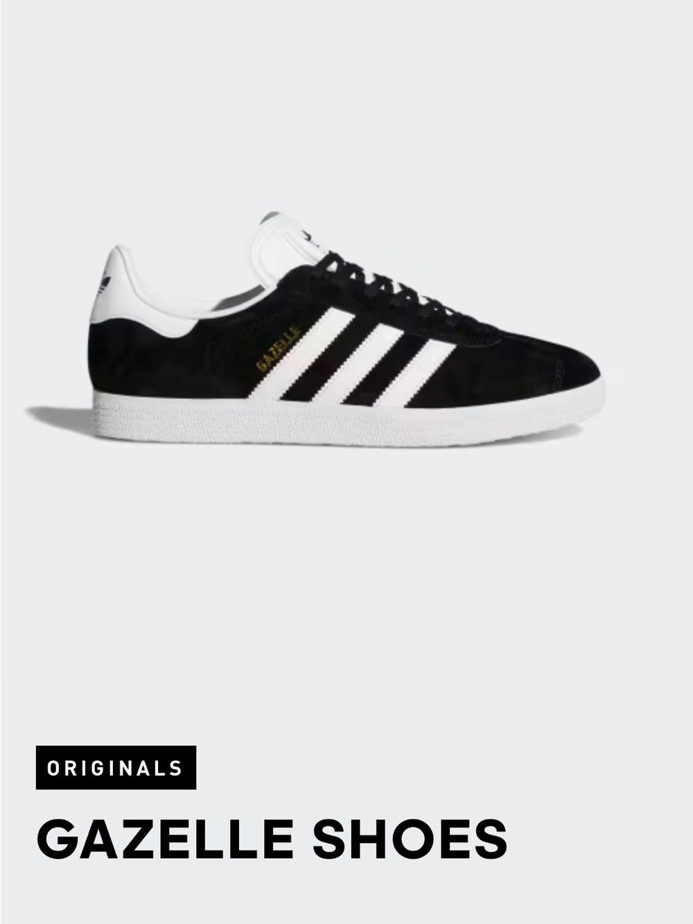 adidas Black and White Gazelle Men’s Sneakers 👟